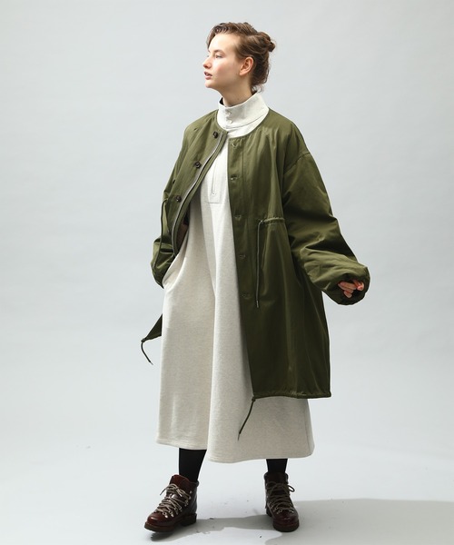 Kelen（ケレン）の「「KELEN / ケレン」HALI / REVERSIBLE NO COLLAR MOD COAT（ダウンジャケット/コート・レディース・ブラック/ベージュ/カーキ・M/S）」の6枚目の写真