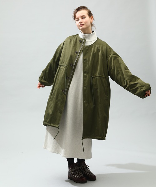 Kelen（ケレン）の「「KELEN / ケレン」HALI / REVERSIBLE NO COLLAR MOD COAT（ダウンジャケット/コート・レディース・ブラック/ベージュ/カーキ・M/S）」の9枚目の写真