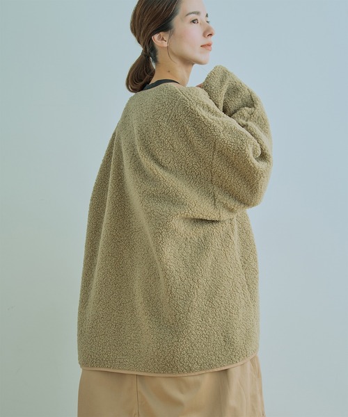 Kelen（ケレン）の「「KELEN / ケレン」HALI / REVERSIBLE NO COLLAR MOD COAT（ダウンジャケット/コート・レディース・ブラック/ベージュ/カーキ・M/S）」の11枚目の写真