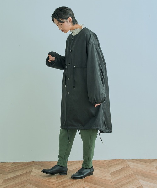 Kelen（ケレン）の「「KELEN / ケレン」HALI / REVERSIBLE NO COLLAR MOD COAT（ダウンジャケット/コート・レディース・ブラック/ベージュ/カーキ・M/S）」の16枚目の写真