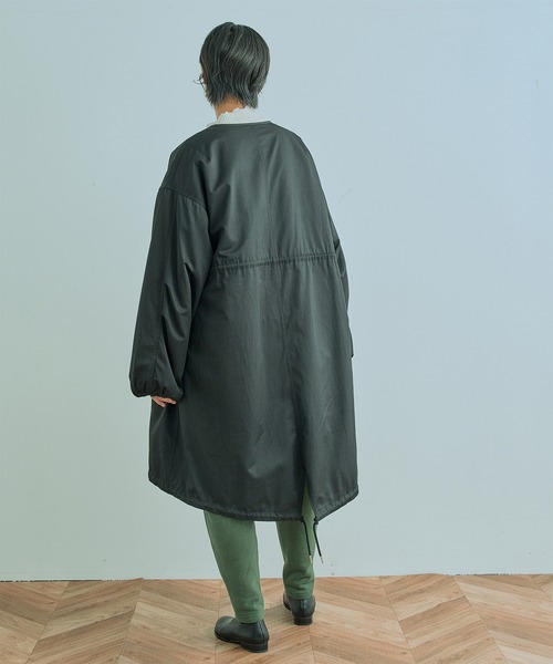 Kelen（ケレン）の「「KELEN / ケレン」HALI / REVERSIBLE NO COLLAR MOD COAT（ダウンジャケット/コート・レディース・ブラック/ベージュ/カーキ・M/S）」の17枚目の写真