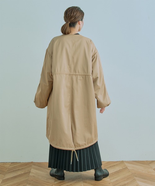 Kelen（ケレン）の「「KELEN / ケレン」HALI / REVERSIBLE NO COLLAR MOD COAT（ダウンジャケット/コート・レディース・ブラック/ベージュ/カーキ・M/S）」の20枚目の写真