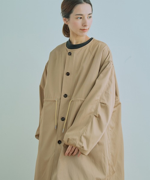 Kelen（ケレン）の「「KELEN / ケレン」HALI / REVERSIBLE NO COLLAR MOD COAT（ダウンジャケット/コート・レディース・ブラック/ベージュ/カーキ・M/S）」の21枚目の写真