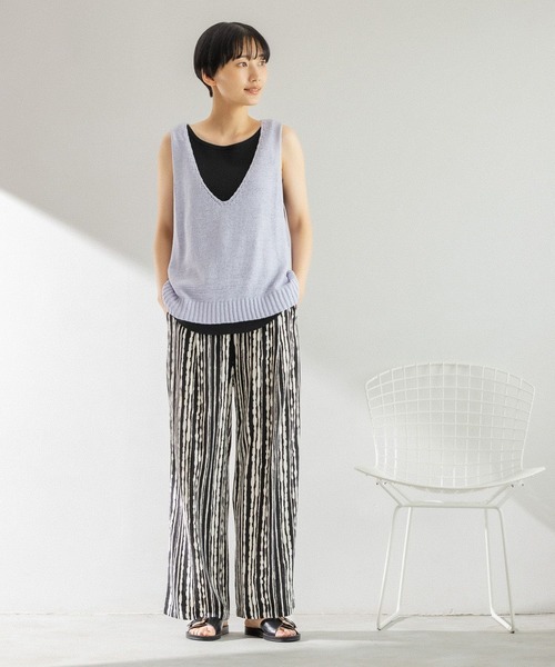 LEPSIM(レプシィム)の「5ゲージテープヤーンベスト 285078(ベスト・レディース・ブラック/ブルー/グレイッシュベージュ・FREE)」の15枚目の写真