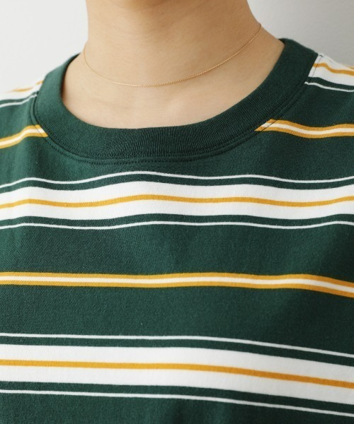 RODEO CROWNS WIDE BOWL(ロデオクラウンズワイドボウル)の「SHARE MULTI BORDER Tシャツ(Tシャツ/カットソー・レディース・レディッシュグレー/グリーン系その他/ホワイト系その他・FREE)」の11枚目の写真