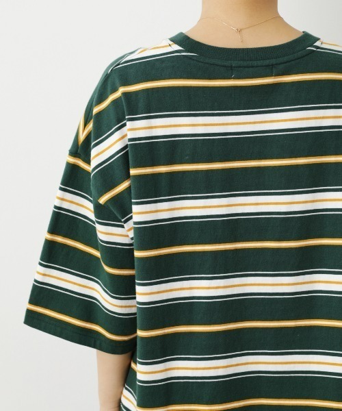 RODEO CROWNS WIDE BOWL(ロデオクラウンズワイドボウル)の「SHARE MULTI BORDER Tシャツ(Tシャツ/カットソー・レディース・レディッシュグレー/グリーン系その他/ホワイト系その他・FREE)」の9枚目の写真