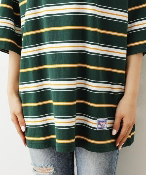 RODEO CROWNS WIDE BOWL(ロデオクラウンズワイドボウル)の「SHARE MULTI BORDER Tシャツ(Tシャツ/カットソー・レディース・レディッシュグレー/グリーン系その他/ホワイト系その他・FREE)」の14枚目の写真