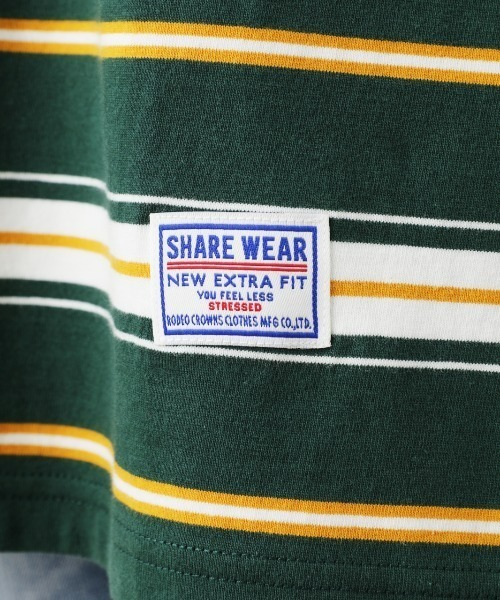 RODEO CROWNS WIDE BOWL(ロデオクラウンズワイドボウル)の「SHARE MULTI BORDER Tシャツ(Tシャツ/カットソー・レディース・レディッシュグレー/グリーン系その他/ホワイト系その他・FREE)」の5枚目の写真
