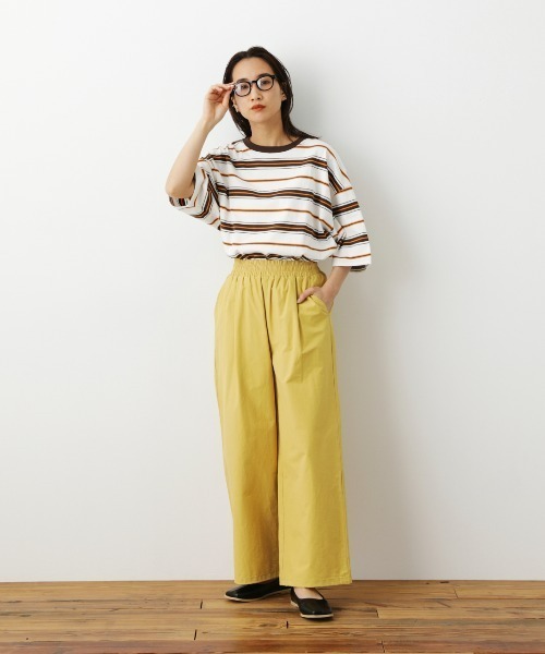 RODEO CROWNS WIDE BOWL(ロデオクラウンズワイドボウル)の「SHARE MULTI BORDER Tシャツ(Tシャツ/カットソー・レディース・レディッシュグレー/グリーン系その他/ホワイト系その他・FREE)」の6枚目の写真