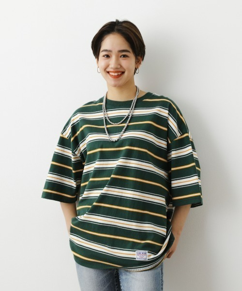 RODEO CROWNS WIDE BOWL(ロデオクラウンズワイドボウル)の「SHARE MULTI BORDER Tシャツ(Tシャツ/カットソー・レディース・レディッシュグレー/グリーン系その他/ホワイト系その他・FREE)」の21枚目の写真