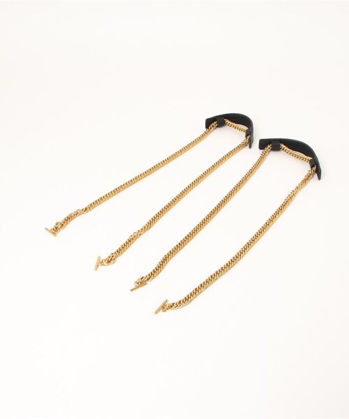 CHARLES & KEITH（チャールズ & キース）の「Blair ブレア ダブルチェーンハンドルバッグ / Blair Double Chain Handle Bag（ショルダーバッグ・レディース・ブラック/サンドベージュ・L）」の11枚目の写真