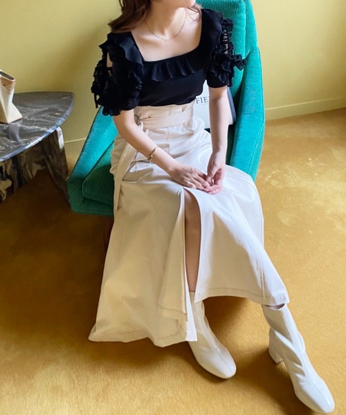 one after another NICE CLAUP（ワンアフターアナザーナイスクラップ）の「【2022AWアイテム】ストレッチショートブーツ（ブーツ・レディース・ブラック/アイボリー/ライトブラウン・SMALL/MEDIUM/LARGE）」の14枚目の写真