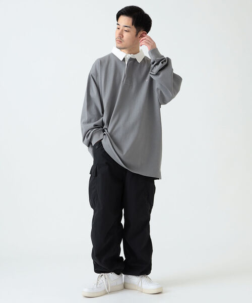 Champion（チャンピオン）の「Champion × BEAMS / 別注 Rugger Shirt（ポロシャツ・メンズ・ブラック/グレー・MEDIUM/LARGE/X-LARGE）」の3枚目の写真