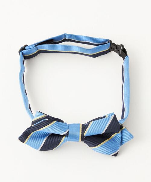 green label relaxing（グリーンレーベルリラクシング）の「GLR ボウタイ チーフ セット/ ストライプ（蝶ネクタイ・キッズ・ライトブルー/ケリー・FREE）」の9枚目の写真