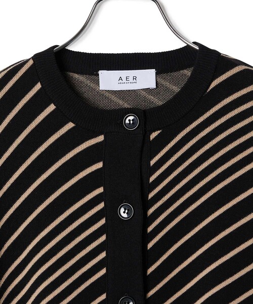 アダムエロペ　【環境配慮】ジャケットボレロ ADAM ET ROPE' ジャケット ノーカラージャケット 配色レース