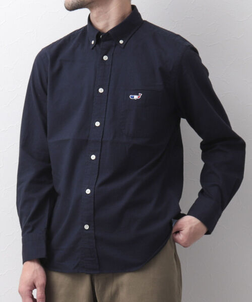 NOLLEY'S goodman（ノーリーズグッドマン）の「クジラワンポイント ボタンダウン ネルシャツ（シャツ/ブラウス・メンズ・ブラック/ネイビー/グレー/オフホワイト/ホワイト系その他/グリーン/ブルー系その他/レッド・S/M/L/XL/XXL）」の7枚目の写真