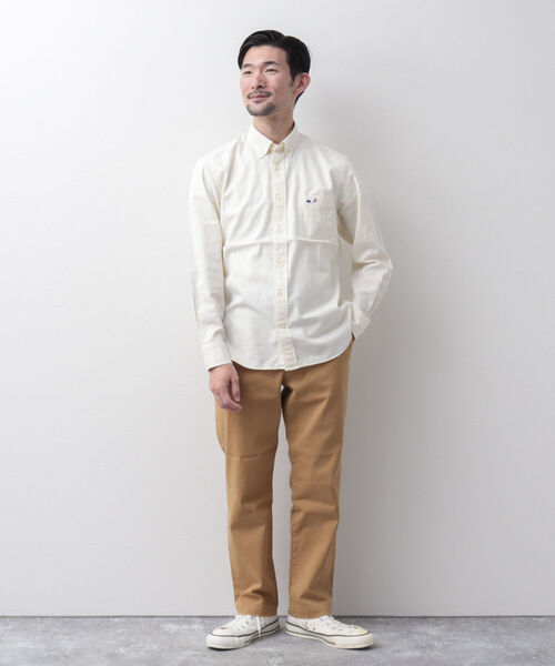 NOLLEY'S goodman（ノーリーズグッドマン）の「クジラワンポイント ボタンダウン ネルシャツ（シャツ/ブラウス・メンズ・ブラック/ネイビー/グレー/オフホワイト/ホワイト系その他/グリーン/ブルー系その他/レッド・S/M/L/XL/XXL）」の12枚目の写真