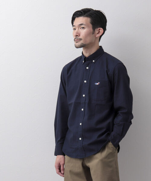 NOLLEY'S goodman（ノーリーズグッドマン）の「クジラワンポイント ボタンダウン ネルシャツ（シャツ/ブラウス・メンズ・ブラック/ネイビー/グレー/オフホワイト/ホワイト系その他/グリーン/ブルー系その他/レッド・S/M/L/XL/XXL）」の18枚目の写真