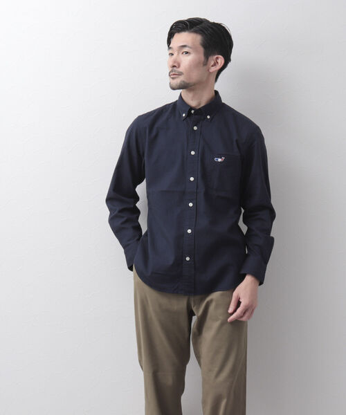 NOLLEY'S goodman（ノーリーズグッドマン）の「クジラワンポイント ボタンダウン ネルシャツ（シャツ/ブラウス・メンズ・ブラック/ネイビー/グレー/オフホワイト/ホワイト系その他/グリーン/ブルー系その他/レッド・S/M/L/XL/XXL）」の20枚目の写真