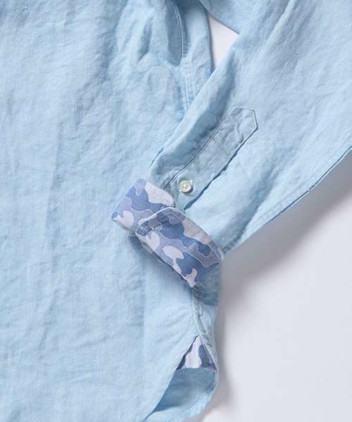 BEAMS（ビームス）の「BEAMS / カッタウェイ オックスリネンシャツ（シャツ/ブラウス・メンズ・サックスブルー/ネイビー/ホワイト・LARGE/MEDIUM/SMALL/X-LARGE）」の21枚目の写真