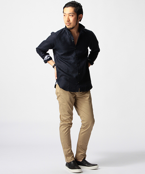 BEAMS（ビームス）の「BEAMS / カッタウェイ オックスリネンシャツ（シャツ/ブラウス・メンズ・サックスブルー/ネイビー/ホワイト・LARGE/MEDIUM/SMALL/X-LARGE）」の14枚目の写真