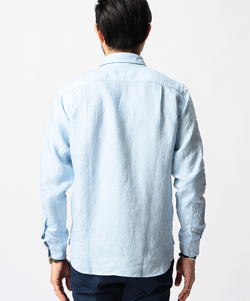 BEAMS（ビームス）の「BEAMS / カッタウェイ オックスリネンシャツ（シャツ/ブラウス・メンズ・サックスブルー/ネイビー/ホワイト・LARGE/MEDIUM/SMALL/X-LARGE）」の15枚目の写真