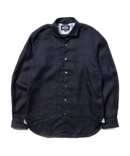 BEAMS（ビームス）の「BEAMS / カッタウェイ オックスリネンシャツ（シャツ/ブラウス・メンズ・サックスブルー/ネイビー/ホワイト・LARGE/MEDIUM/SMALL/X-LARGE）」の4枚目の写真