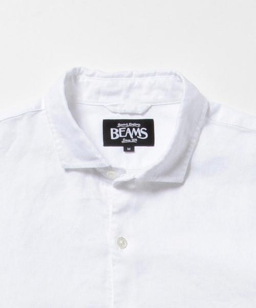 BEAMS（ビームス）の「BEAMS / カッタウェイ オックスリネンシャツ（シャツ/ブラウス・メンズ・サックスブルー/ネイビー/ホワイト・LARGE/MEDIUM/SMALL/X-LARGE）」の6枚目の写真