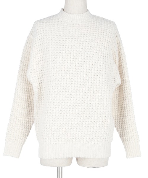 coca(coca)(コカ)の「メンズふんわりタック編みニット(ニット/セーター・メンズ・ネイビー/グレー・M/L)」の12枚目の写真