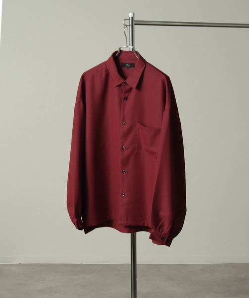 Art re A select（アトリエセレクト）の「【別注】Balloon Sleeve Oversized Shirt/ヘビーツイル  バルーンスリーブ オーバーサイズ トロミ レギュラーカラーシャツ（シャツ/ブラウス・メンズ・ワイン/ブラック/ブルー/ブラック系その他/ホワイト系その他/レッド系その他/ライトグレー/ホワイト/ベージュ・M/L）」の9枚目の写真