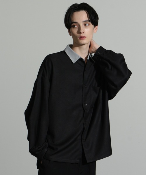 Ballsey ブラック バルーンスリーブ シャツ Ballsey ブラック バルーンスリーブ シャツ