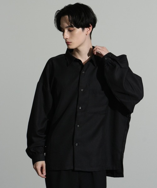 セール】【別注】Balloon Sleeve Oversized Shirt/ヘビーツイル