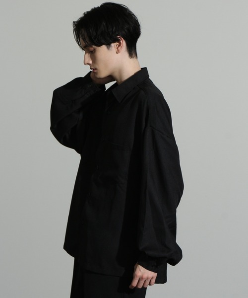 セール】【別注】Balloon Sleeve Oversized Shirt/ヘビーツイル