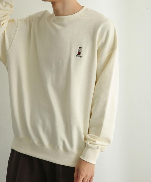 SENSE OF PLACE by URBAN RESEARCH（センスオブプレイスバイアーバンリサーチ）の「『別注』TeddyBear×SENSE OF PLACE　テディベアスウェットシャツ（スウェット・メンズ・ブラック/グリーン/ライトベージュ/グレー・MEDIUM/LARGE）」の16枚目の写真