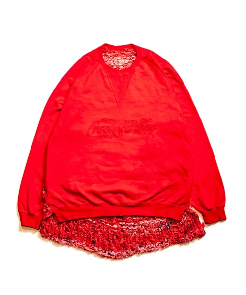 SEVESKIG(セヴシグ)の「SEVESKIG/セブシグ/セヴシグ/Vintage S.W Shirt Ver.Crooked Love(スウェット・メンズ・ブラック/パープル/レッド・L/S/M/XL)」の3枚目の写真