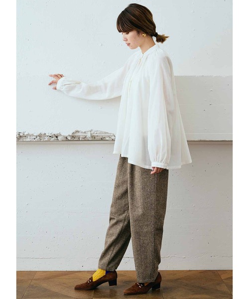 MEDE19F(メデジュウキュウ)の「MEDE19F ヴィンテージライク甘織りコットンチュニック(チュニック・レディース・アイボリー・MEDIUM/LARGE/X-LARGE/XX-LARGE)」の4枚目の写真
