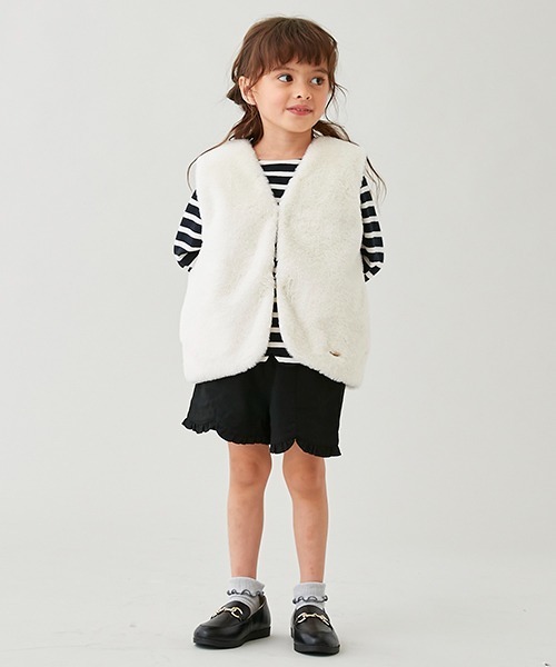 petit main(プティマイン)の「【リンク】ちびフリルショートパンツ(キッズ)(その他パンツ・キッズ・ブラウン/グレー/ブラック・120cm/90cm/130cm/100cm/110cm/80cm)」の11枚目の写真