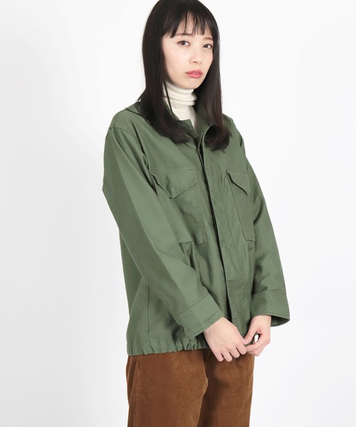 D.M.G.（ドミンゴ）の「[D.M.G. / ディーエムジー] モールスキン　BIGミリタリーブルゾン（ブルゾン・レディース・オリーブ・FREE）」の3枚目の写真