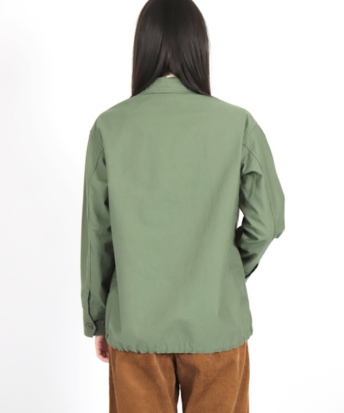 D.M.G.（ドミンゴ）の「[D.M.G. / ディーエムジー] モールスキン　BIGミリタリーブルゾン（ブルゾン・レディース・オリーブ・FREE）」の5枚目の写真