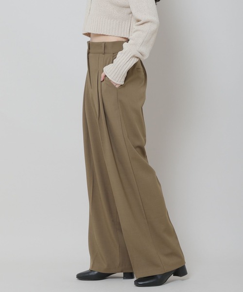 ALAND（エーランド）の「3.3 Field Trip／2タックワイドスラックス 2173680（スラックス・レディース・ブラウン/ブラック・FREE）」の5枚目の写真