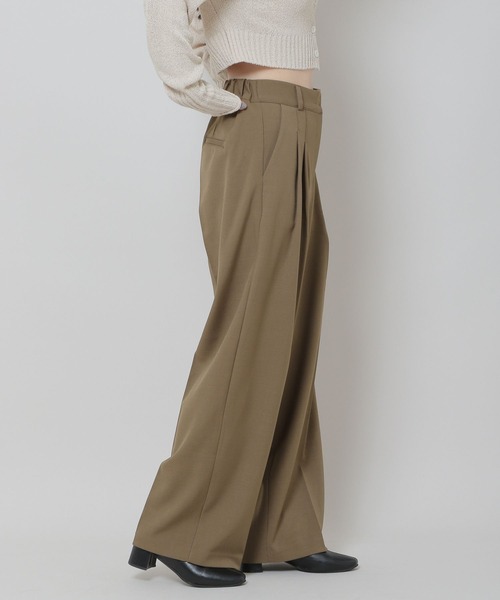 ALAND（エーランド）の「3.3 Field Trip／2タックワイドスラックス 2173680（スラックス・レディース・ブラウン/ブラック・FREE）」の6枚目の写真