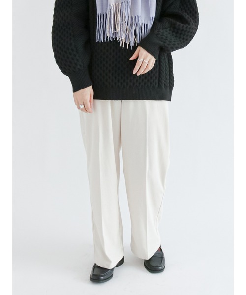 Lugnoncure（ルノンキュール）の「コーデュロイストレートパンツ（その他パンツ・レディース・チャコール/オレンジ/ベージュ/オフホワイト・MEDIUM/LARGE）」の2枚目の写真