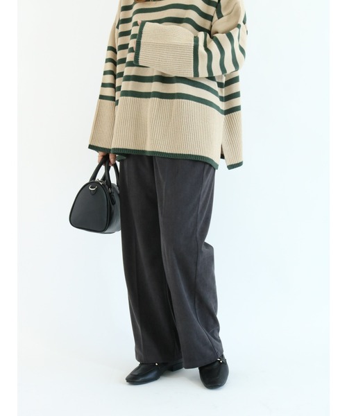Lugnoncure（ルノンキュール）の「コーデュロイストレートパンツ（その他パンツ・レディース・チャコール/オレンジ/ベージュ/オフホワイト・MEDIUM/LARGE）」の3枚目の写真