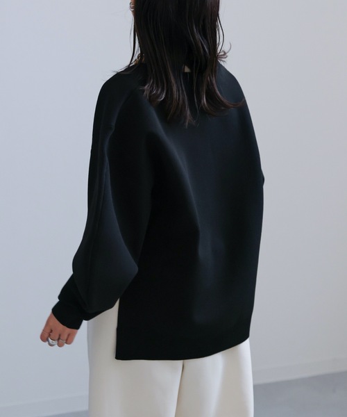 ap retro(アプレトロ)の「ダイバーニット深Vニットプルオーバー(ニット/セーター・レディース・ブラック/アイボリー/ホワイト×ブラック/ブラック×ホワイト/ホワイト×ブルー/ライトブルー/ライトグリーン・FREE)」の16枚目の写真