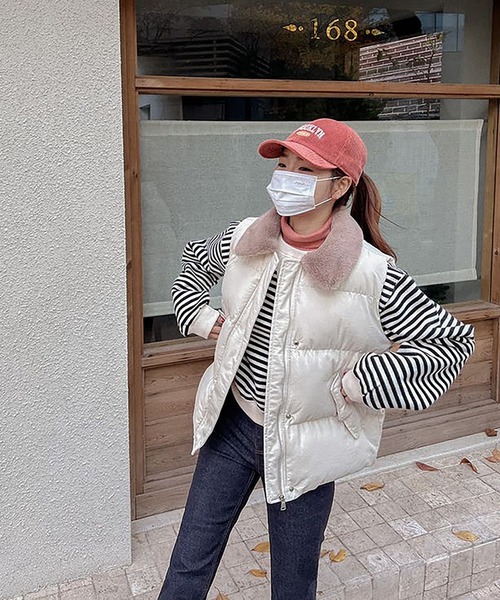 美品 ORSIERA ダウン ベスト ファー 取り外し可 3way ブラック 美品 ORSIERA ダウン ベスト ファー 取り外し可 3way ブラック