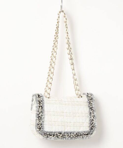 EDIT COLOGNE（エディットコロン）の「【美人百花11月号タイアップ 休井美郷さん着用商品】キルティングミニショルダーバッグ（ショルダーバッグ・レディース・ブラック/ホワイト・ﾌﾘ-）」の5枚目の写真