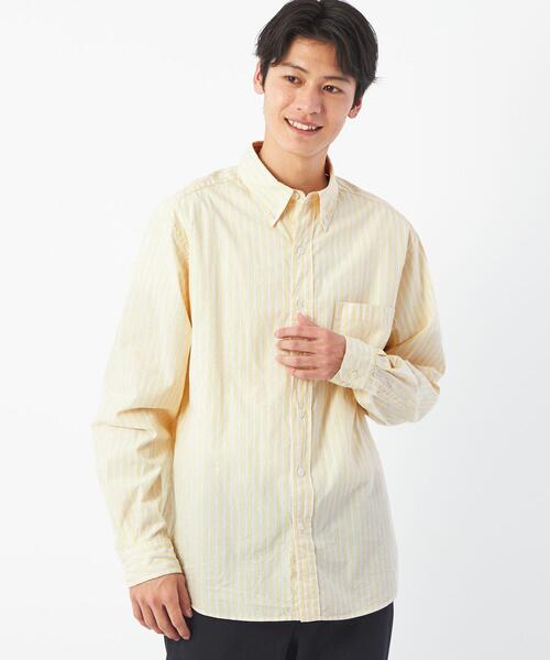 green label relaxing(グリーンレーベルリラクシング)の「パターンストライプ ジャストルーズ ボタンダウン シャツ(シャツ/ブラウス・メンズ・ライトブルー/イエロー/ケリー・XL/L/S/M)」の5枚目の写真