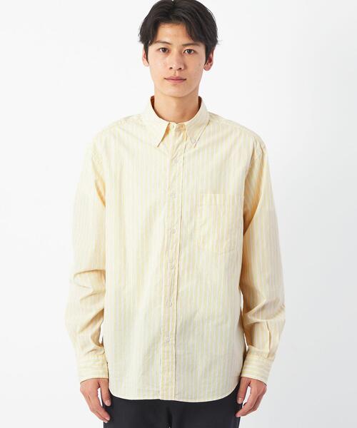green label relaxing(グリーンレーベルリラクシング)の「パターンストライプ ジャストルーズ ボタンダウン シャツ(シャツ/ブラウス・メンズ・ライトブルー/イエロー/ケリー・XL/L/S/M)」の6枚目の写真