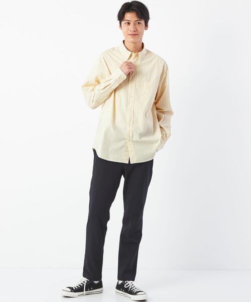 green label relaxing(グリーンレーベルリラクシング)の「パターンストライプ ジャストルーズ ボタンダウン シャツ(シャツ/ブラウス・メンズ・ライトブルー/イエロー/ケリー・XL/L/S/M)」の9枚目の写真