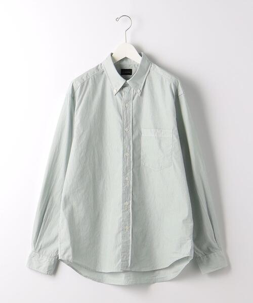 green label relaxing(グリーンレーベルリラクシング)の「パターンストライプ ジャストルーズ ボタンダウン シャツ(シャツ/ブラウス・メンズ・ライトブルー/イエロー/ケリー・XL/L/S/M)」の10枚目の写真